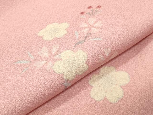 平和屋着物●小紋 舞桜文 洗える着物 CABM5085gh