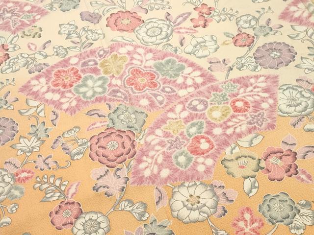 平和屋着物●訪問着 辻が花 暈し染め 鬼しぼ縮緬 正絹 逸品 CABM5092gh