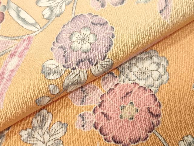平和屋着物●訪問着 辻が花 暈し染め 鬼しぼ縮緬 正絹 逸品 CABM5092gh