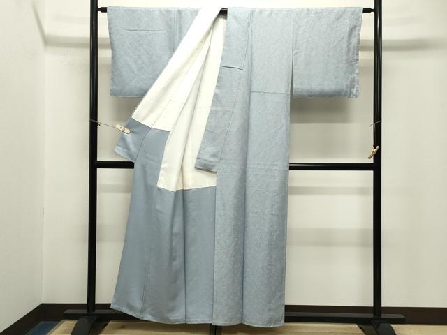 平和屋着物●上質な色無地 南天地紋 秘色色 正絹 逸品 CABM5107gh