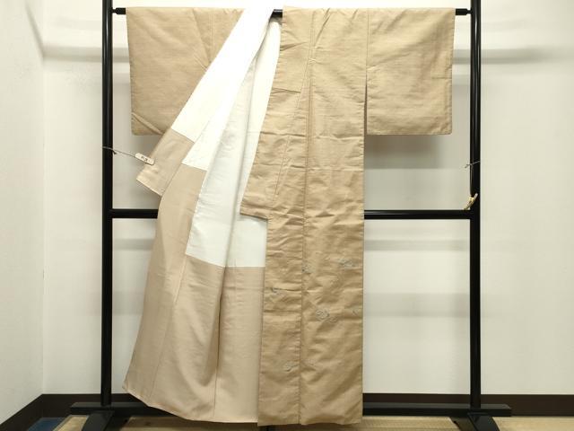 平和屋着物●色留訪問着 紬地 作家物 総刺繍 鳥 正絹 逸品 CABM5127gh