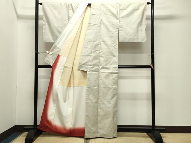 平和屋着物●本場大島紬 白大島 7マルキ 菱吉祥文 正絹 逸品 CABM5133gh