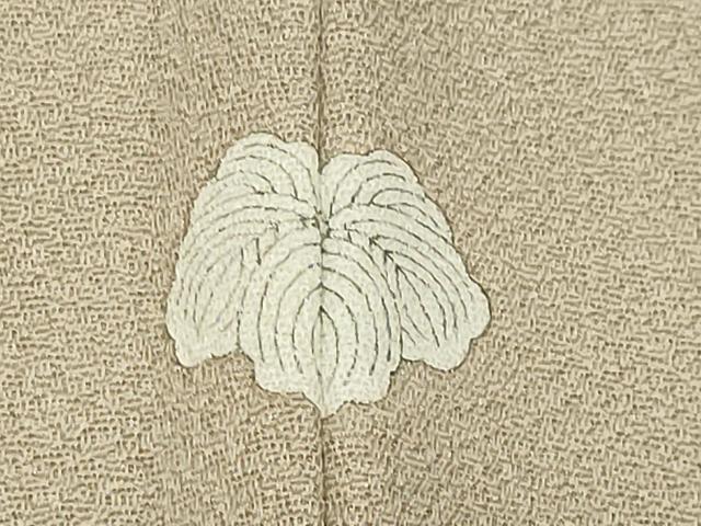 平和屋着物●無地絵羽訪問着 霞地紋 白橡色 正絹 逸品 CABM5136gh