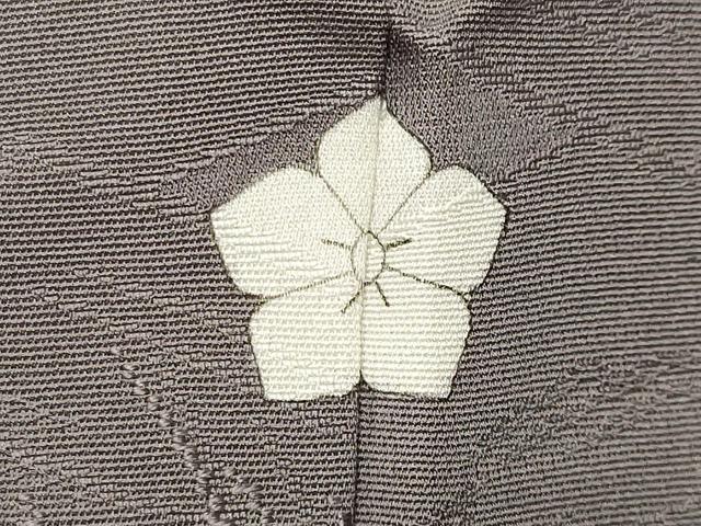 平和屋着物●上質な色無地 色紙重ね風景地紋 鳩羽鼠色 正絹 逸品 未使用 CABM5144gh