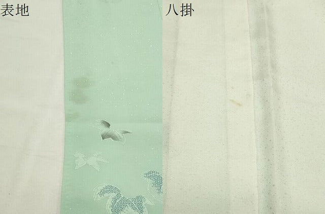 平和屋着物●上質な小紋 地紋起こし 舞葉文 正絹 逸品 CABM5159gh