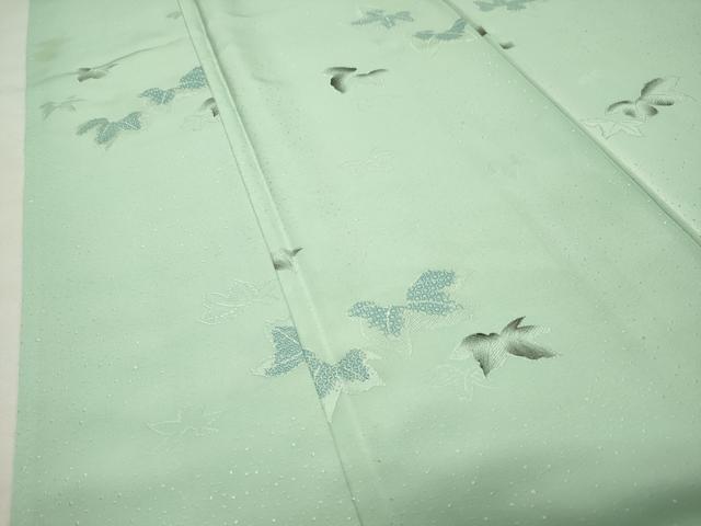 平和屋着物●上質な小紋 地紋起こし 舞葉文 正絹 逸品 CABM5159gh