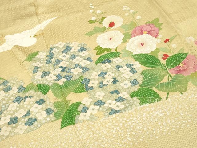 平和屋着物●訪問着 作家物 鷺花文 ますいわ屋扱い 正絹 逸品 CABM5164gh