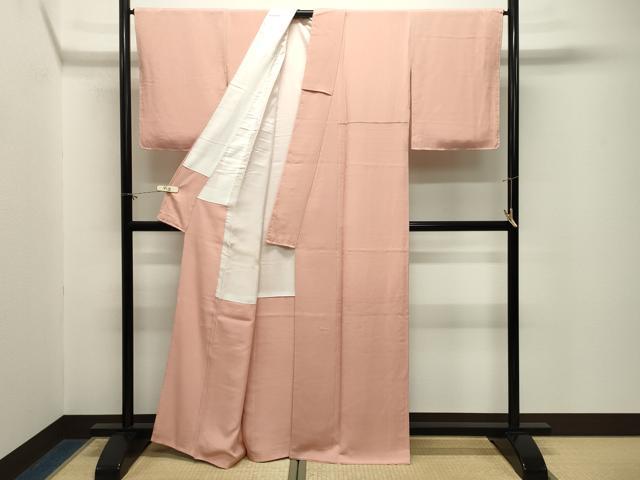 平和屋着物●上質な色無地 一斤染色 正絹 逸品 CABM5170gh