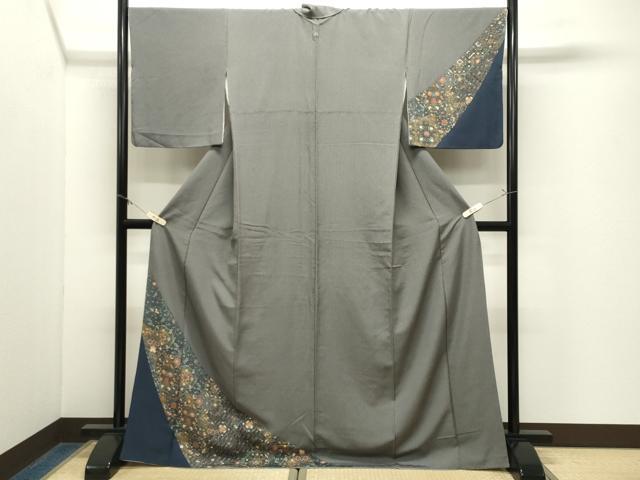 平和屋着物●訪問着 更紗花唐草文 ロング丈 正絹 逸品 CABM5194gh