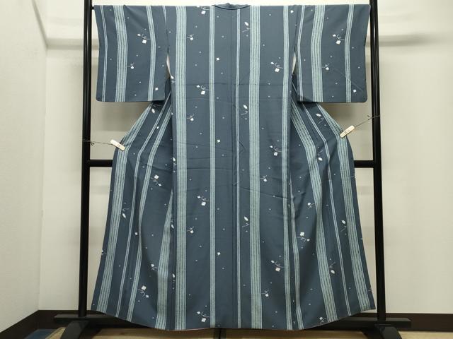 平和屋着物●上質な小紋 絞り 独楽 正絹 逸品 CABM5195gh
