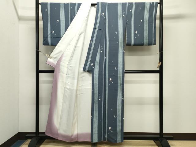 平和屋着物●上質な小紋 絞り 独楽 正絹 逸品 CABM5195gh