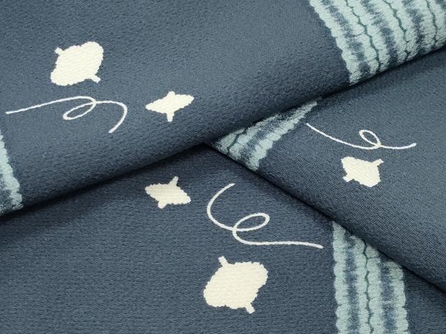平和屋着物●上質な小紋 絞り 独楽 正絹 逸品 CABM5195gh