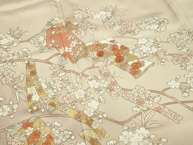 平和屋着物●豪華色留袖 駒刺繍 誰が袖 金彩 正絹 逸品 CABM5218gh