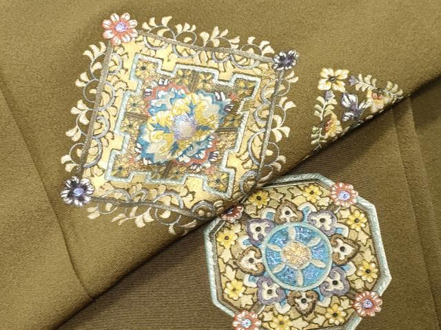 平和屋着物●訪問着 正倉院花唐草文 金銀彩 正絹 逸品 CABM5219gh