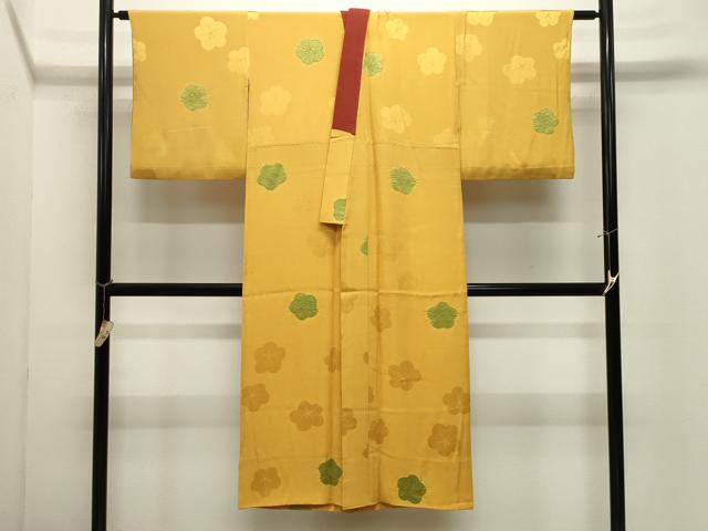平和屋着物●長襦袢 袷 絞り 舞梅文 正絹 逸品 CABM5223gh