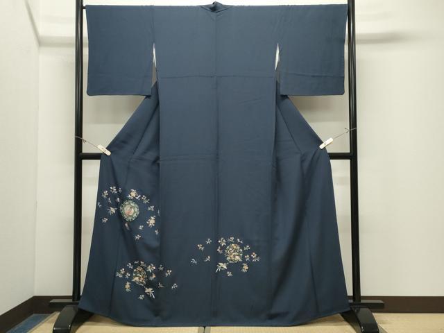 平和屋着物●訪問着 総刺繍 鳳凰花唐草文 金糸 正絹 逸品 CABM5239gh