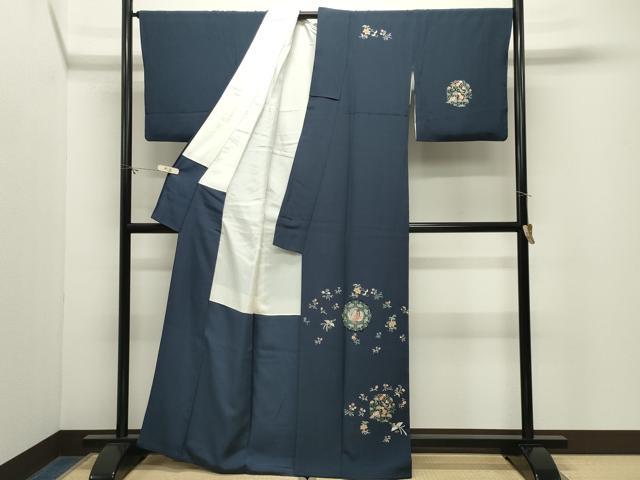 平和屋着物●訪問着 総刺繍 鳳凰花唐草文 金糸 正絹 逸品 CABM5239gh