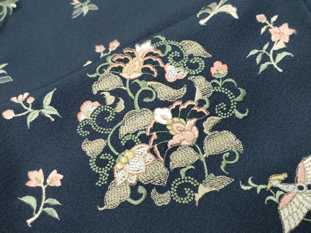 平和屋着物●訪問着 総刺繍 鳳凰花唐草文 金糸 正絹 逸品 CABM5239gh
