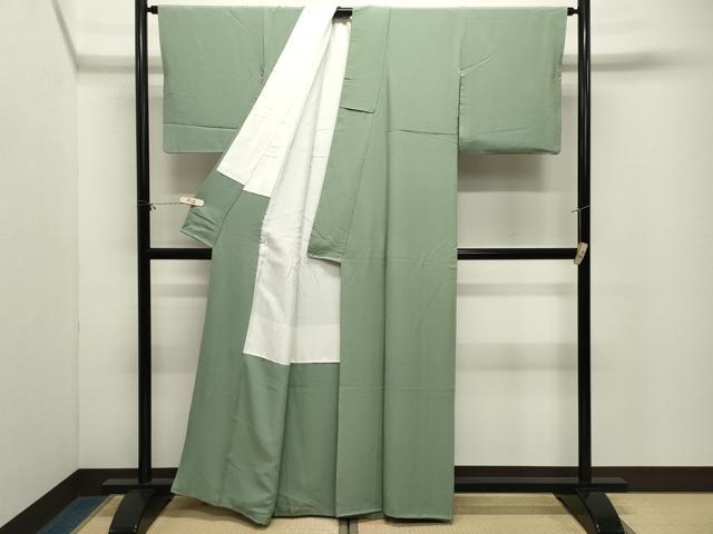平和屋着物●上質な色無地 柳染色 正絹 逸品 CABM5251gh