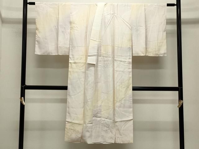 平和屋着物●長襦袢 袷 雪芝花地紋 暈し染め 正絹 逸品 CABM5256gh