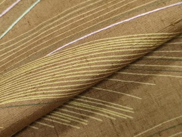 平和屋着物●訪問着 紬地 刺繍 立波文 正絹 逸品 CABM5293gh