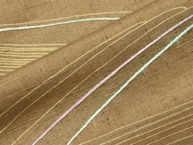 平和屋着物●訪問着 紬地 刺繍 立波文 正絹 逸品 CABM5293gh