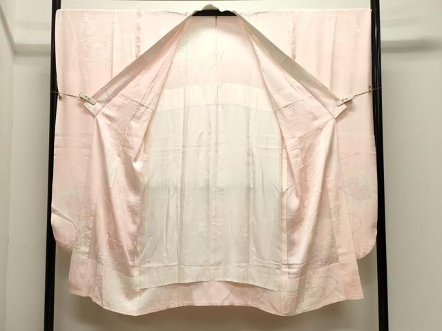 平和屋着物●振袖用長襦袢 無双仕立て 貝桶花地紋 暈し染め 正絹 逸品 CABM5299gh