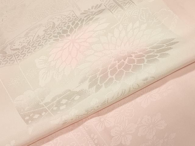 平和屋着物●振袖用長襦袢 無双仕立て 貝桶花地紋 暈し染め 正絹 逸品 CABM5299gh