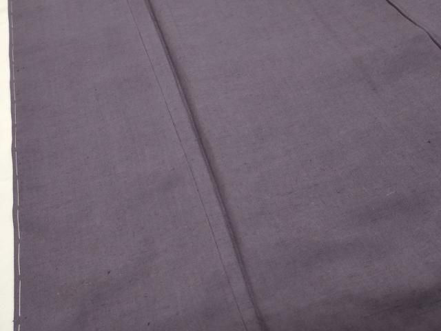 平和屋着物●結城紬 色無地 葡萄鼠色 正絹 逸品 未使用 CABM5300gh