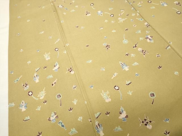 平和屋着物●上質な小紋 玩具文 正絹 逸品 CABM5306gh