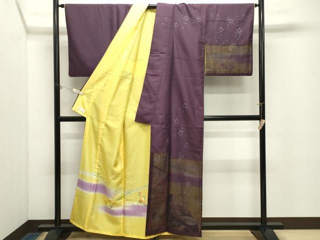 平和屋着物●訪問着 十二単 金彩 やまと金ラベル 正絹 逸品 CABM5309gh
