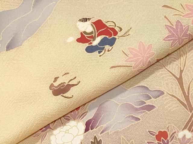 平和屋着物●訪問着 人物風景文 暈し染め 正絹 逸品 CABM5318gh