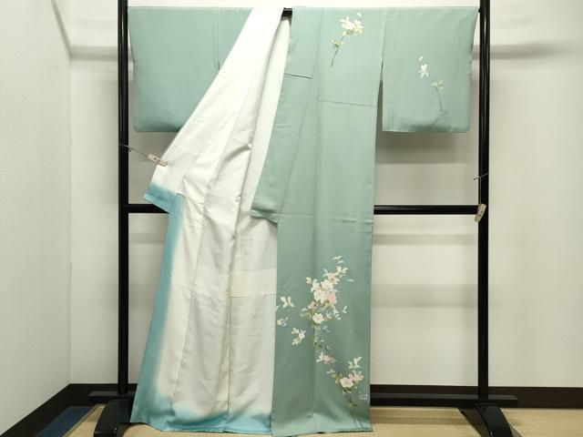 平和屋着物●本加賀友禅作家 南克治 訪問着 枝花文 正絹 逸品 CABM5330gh