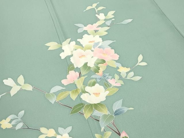 平和屋着物●本加賀友禅作家 南克治 訪問着 枝花文 正絹 逸品 CABM5330gh