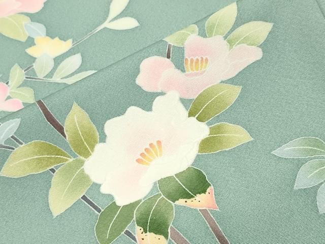平和屋着物●本加賀友禅作家 南克治 訪問着 枝花文 正絹 逸品 CABM5330gh
