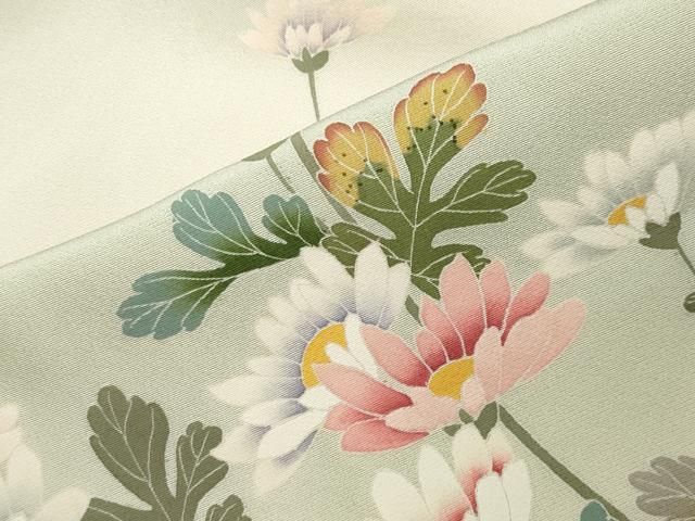 平和屋着物●訪問着 友禅 作家物 草花文 暈し染め 正絹 逸品 CABM5335gh