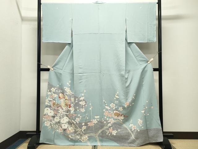 平和屋着物●京友禅作家 山科春宣 色留袖 鴛鴦花文 金彩 正絹 逸品 CABM5348gh