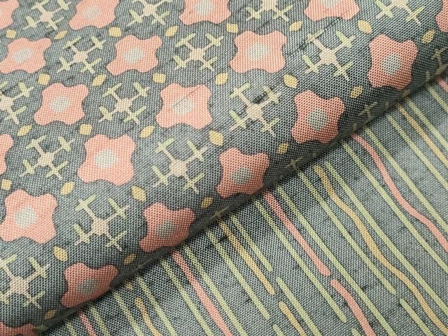 平和屋着物●二代目 川村久太郎 訪問着 紬地 抽象文様 正絹 逸品 CABM5354gh