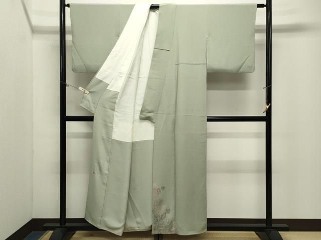 平和屋着物●松尾光琳 色留袖 刺繍 仕覆文 銀彩 鬼しぼ縮緬 正絹 逸品 CABM5358gh