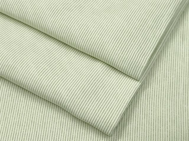 平和屋着物●本場染大島紬 江戸小紋 万筋 白色×柳染色 正絹 逸品 未使用 CABM5366gh