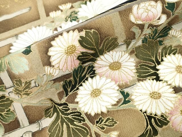 平和屋着物●豪華黒留袖 作家物 刺繍 流水花文 金彩 正絹 逸品 未使用 CABM5367gh