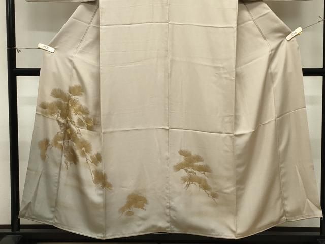 平和屋着物●訪問着 刺繍 枝松文 暈し染め 金糸 正絹 逸品 CABM5393gh