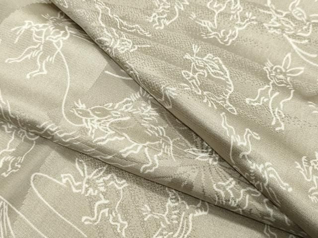 平和屋着物●長襦袢 無双仕立て 鳥獣戯画 正絹 逸品 CABM5401gh