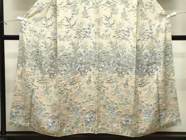 平和屋着物●訪問着 風景松竹梅文 暈し染め 正絹 逸品 CABM5406gh