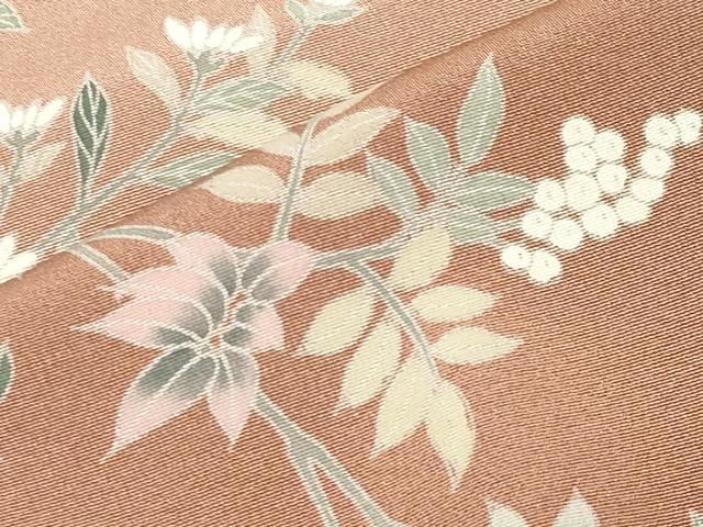 平和屋着物●訪問着 友禅 作家物 草花文 暈し染め 三越扱い 正絹 逸品 未使用 CABM5408gh
