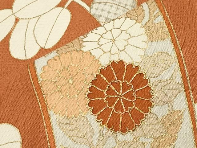 平和屋着物●訪問着 駒刺繍 短冊花文 金彩 正絹 逸品 CABM5412gh