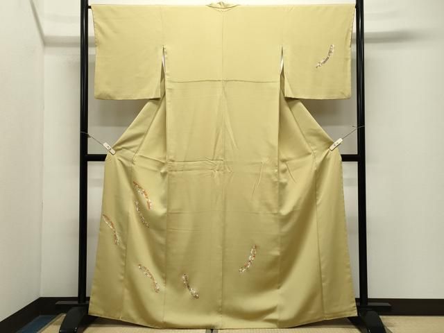 平和屋着物●訪問着 駒刺繍 吉祥花文 金彩 正絹 逸品 CABM5414gh