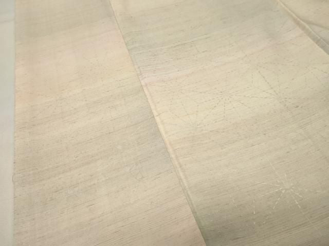 平和屋着物●紅花紬 米沢 麻の葉文様 正絹 逸品 CABM5432gh