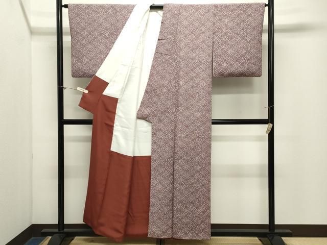 平和屋着物●江戸小紋 作家物 舞花文 正絹 逸品 CABM5448gh