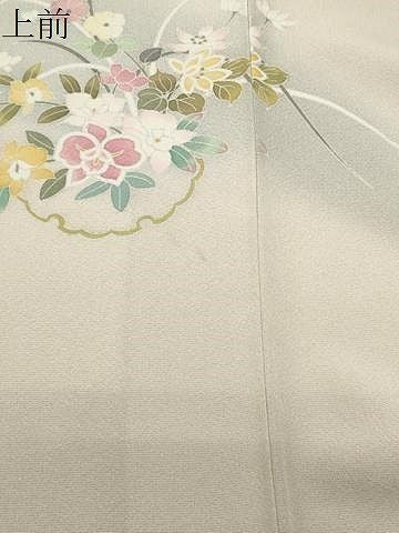 平和屋着物●訪問着 友禅 作家物 雪輪花丸文 正絹 逸品 CABM5490gh